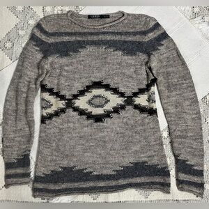 Vintage Ralph Lauren Southwestern Aztec Knit Crewneck Wool Cotton Sweater size M